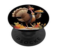 Awesome Turkey Pie in Well Dressed Costume PopSockets Adhesive PopGrip