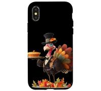 Awesome Turkey with Monocle and Fall Pie Look Case for iPhone X/XS