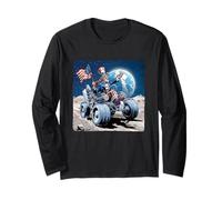 Awesome Uncle Sam on Moon with Cool Vehicle Long Sleeve T-Shirt