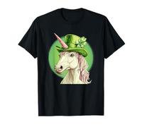 Awesome Unicorn with Green Hat for Paddy Day T-Shirt