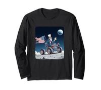 Awesome US President on Moon with Cool Vehicle Long Sleeve T-Shirt