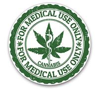 Awesome Vinyl Stickers (Set of 2) 15cm - Cannabis Medical Use Only Sign Fun Decals for Laptops,Tablets,Luggage,Scrap Booking,Fridges #4652