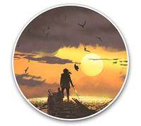 Awesome Vinyl Stickers (Set of 2) 20cm - Pirate Captain Sword Sea Fantasy Fun Decals for Laptops,Tablets,Luggage,Scrap Booking,Fridges #14027