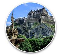 Awesome Vinyl Stickers (Set of 2) 7.5cm - Edinburgh Castle Scotland UK Scottish Fun Decals for Laptops,Tablets,Luggage,Scrap Booking,Fridges #44936