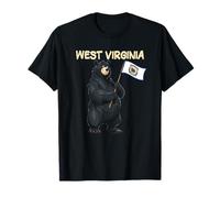 Awesome West Virginia Black Bear with Flag Costume T-Shirt