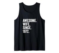 Awesome Wife Since 1972 | 54th Wedding Anniversary 54 Years Tank Top