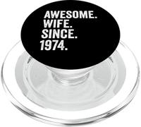 Awesome Wife Since 1974 | 52nd wedding anniversary 52 years PopSockets PopGrip for MagSafe