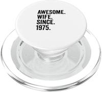 Awesome Wife Since 1975 | 51st wedding anniversary 51 years PopSockets PopGrip for MagSafe