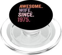 Awesome Wife Since 1975 | 51st wedding anniversary 51 years PopSockets PopGrip for MagSafe