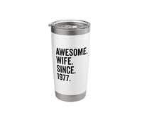 Awesome Wife Since 1977 | 49th Wedding Anniversary 49 Years Stainless Steel Insulated Tumbler