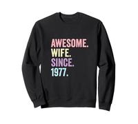 Awesome Wife Since 1977 | 49th wedding anniversary 49 years Sweatshirt