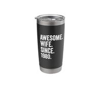 Awesome Wife Since 1980 | 46th Wedding Anniversary 46 Years Stainless Steel Insulated Tumbler