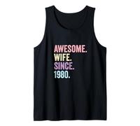 Awesome Wife Since 1980 | 46th Wedding Anniversary 46 Years Tank Top