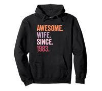 Awesome Wife Since 1983 | 43rd wedding anniversary 43 years Pullover Hoodie