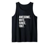 Awesome Wife Since 1987 | 39th Wedding Anniversary 39 Years Tank Top
