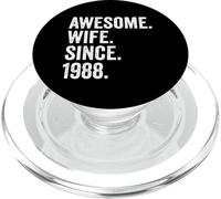 Awesome Wife Since 1988 | 38th wedding anniversary 38 years PopSockets PopGrip for MagSafe