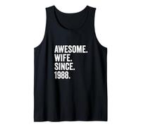 Awesome Wife Since 1988 | 38th Wedding Anniversary 38 Years Tank Top