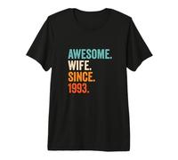 Awesome Wife Since 1993 | 33rd Wedding Anniversary 33 Years Premium T-Shirt