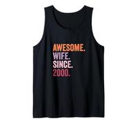 Awesome Wife Since 2000 | 26th Wedding Anniversary 26 Years Tank Top