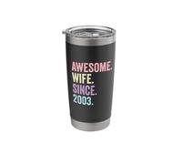 Awesome Wife Since 2003 | 23rd Wedding Anniversary 23 Years Stainless Steel Insulated Tumbler