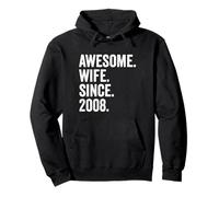 Awesome Wife Since 2008 | 18th wedding anniversary 18 years Pullover Hoodie