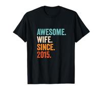 Awesome Wife Since 2015 | 10th wedding anniversary 10 years T-Shirt
