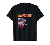 Awesome Wife Since 2021 | 4th wedding anniversary 4 years T-Shirt