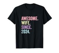 Awesome Wife Since 2024 | 1st wedding anniversary 1 year T-Shirt