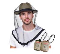 AWEWEI Mosquito Head Net, 2 Pack Cooling Ice Silk Bug Net for Head, Ultra Fine Soft Large Long Mesh Face Cover Mask Hood Screen from Fly Bug Gnat for Camping Fishing Hiking, Fits Most Hats