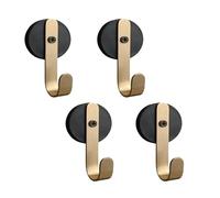 Awexilup 4 PCS Magnetic Hooks, Wreath Hanger for Front Door, Heavy Duty Strong Magnet Hooks with Metal Hook for Hanging Refrigerator Home Kitchen Office (Gold)
