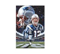 AWFGQ Football Tom Brady Poster Canvas Poster Wall Art Decor Print Picture Paintings for Living Room Bedroom Decoration Unframe-style 12x18inch(30x45cm)