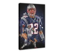 AWFGQ Football Tom Brady Poster58 Canvas Poster Wall Art Decor Print Picture Paintings for Living Room Bedroom Decoration Frame-style 24x36inch(60x90cm)