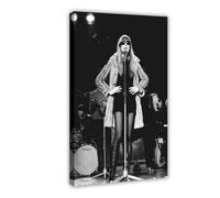 AWFGQ French Singer And Actress Francoise Hardy Poster Canvas Poster Wall Art Decor Print Picture Paintings for Living Room Bedroom Decoration Frame-style 16x24inch(40x60cm)
