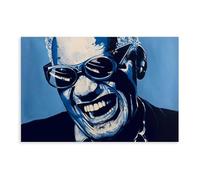 AWFGQ Ray Charles Poster Ray Charles Art Canvas Poster Bedroom Decor Sports Landscape Office Room Decor Gift Unframe-style 20x30inch(50x75cm)