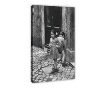 AWFGQ Robert Doisneau Art Poster Canvas Poster Wall Art Decor Print Picture Paintings for Living Room Bedroom Decoration Frame-style 08x12inch(20x30cm)