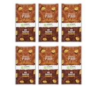 Awfully Posh Dry Roasted Peanuts (6 x 50g) - Fully Recyclable Paper Packaging, Plastic Free. Classic Savoury Healthy Snacks, High Protein, Vegan Friendly, Baked Not Fried Nut Packs
