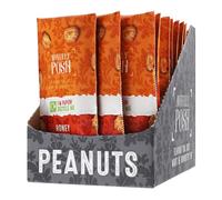 Awfully Posh Honey Chilli Peanuts (18 x 50g) - Fully Recyclable Paper Packaging, Plastic Free. Sweet & Spicy Baked Healthy Snacks, High Protein, Vegetarian Friendly Savoury Nut Packs