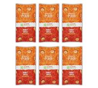 Awfully Posh Honey Chilli Peanuts (6 x 50g) - Fully Recyclable Paper Packaging, Plastic Free. Sweet & Spicy Baked Healthy Snacks, High Protein, Vegetarian Friendly Savoury Nut Packs