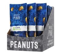 Awfully Posh Simply Salted Peanuts (18 x 50g) - Fully Recyclable Paper Packaging, Plastic Free. Baked Healthy Snacks, High Protein, Vegan & Keto Friendly Savoury Nut Packs