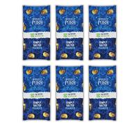 Awfully Posh Simply Salted Peanuts (6 x 50g) - Fully Recyclable Paper Packaging, Plastic Free. Baked Healthy Snacks, High Protein, Vegan & Keto Friendly Savoury Nut Packs