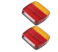 AWGNTQQ Car Rear Light 12V Taillight Turn Signal Indicator 26 LEDTail Light Car Number Plate Light Rear Reverse Brake Stop Lamp Trailer Truck Tail Lights Lamps Assembly(2pcs)