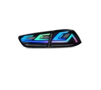 AWGNTQQ Car Rear Light For Mitsubishi For Lancer 10 For EVO Car Styling Tail Lights Taillight Rear Lamp DRL Dynamic Turn Signal Reverse Brake LED Light Tail Lights Lamps Assembly(Type A RGB colorful)