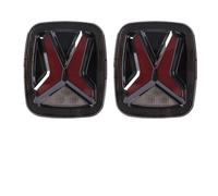 AWGNTQQ For Jeep For Wrangler CJ TJ YJ 1998-2006 Universal X Shape Design Smoked 12v Drl Modified Brake Tail Lamp Car Rear LED Tail Light Tail Lights Lamps Assembly(EURO AMBER VERSION)