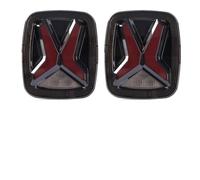 AWGNTQQ For Jeep For Wrangler CJ TJ YJ 1998-2006 Universal X Shape Design Smoked 12v Drl Modified Brake Tail Lamp Car Rear LED Tail Light Tail Lights Lamps Assembly(US RED VERSION)
