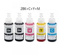 AWGSRZIU 70ml Refill Ink Compatible With Various Printers L100 L110 L120 L132 L210 L222 L300 L312 L355 L350 L362 L366 L550 L555 L566 In 4 Colors(2BK 1C 1Y 1M)
