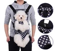 awhao Pet Carrier Backpack Adjustable Cat Front Backpack Dog Shoulder Bag Portable Travel Bag for Walking Hiking Bike and Motorcycle L