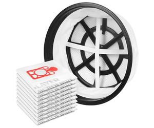 Awinker 10 PCS Hoover Bags with 1 PCS 12 inches Filter Replacement for Numatic Henry Hetty Vacuum Cleaner HVR200 HET200 HHR200 NRV240 Henry Plus Turbocare 909559 Spare Tool Parts Replacements