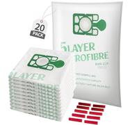 Awinker 20 PCS Microfibre Henry Hoover Bags with 10 Freshener Sticks Compatible with Numatic Henry Hetty Plus Xtra Micro Turbocare Basil, Fine Filtration HEPA-Flo Dust Bags, for NVM-1CH / 907075