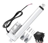 AWINLI 8 Inch Linear Actuator,Heavy Duty 202Lbs (900N) High Speed 9mm/s DC 12V Actuator Motor with Reverse Remote Pole Switch and Mounting Bracket,Linear Actuator for Solar Trackers,Industrial(200mm)