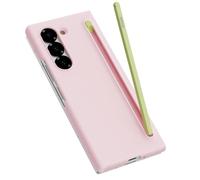 AWINNER Compatible for Samsung Galaxy Z Fold 6 S Pen Phone Case with Built-in New Compact S Pen, Holder and Storage Slot for Pen (Pink)